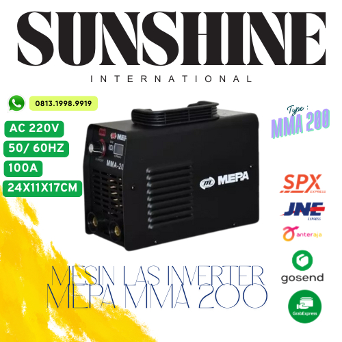 MESIN LAS PORTABLE MMA - 200 LISTRIK TRAFO LAS WELDING MACHINE