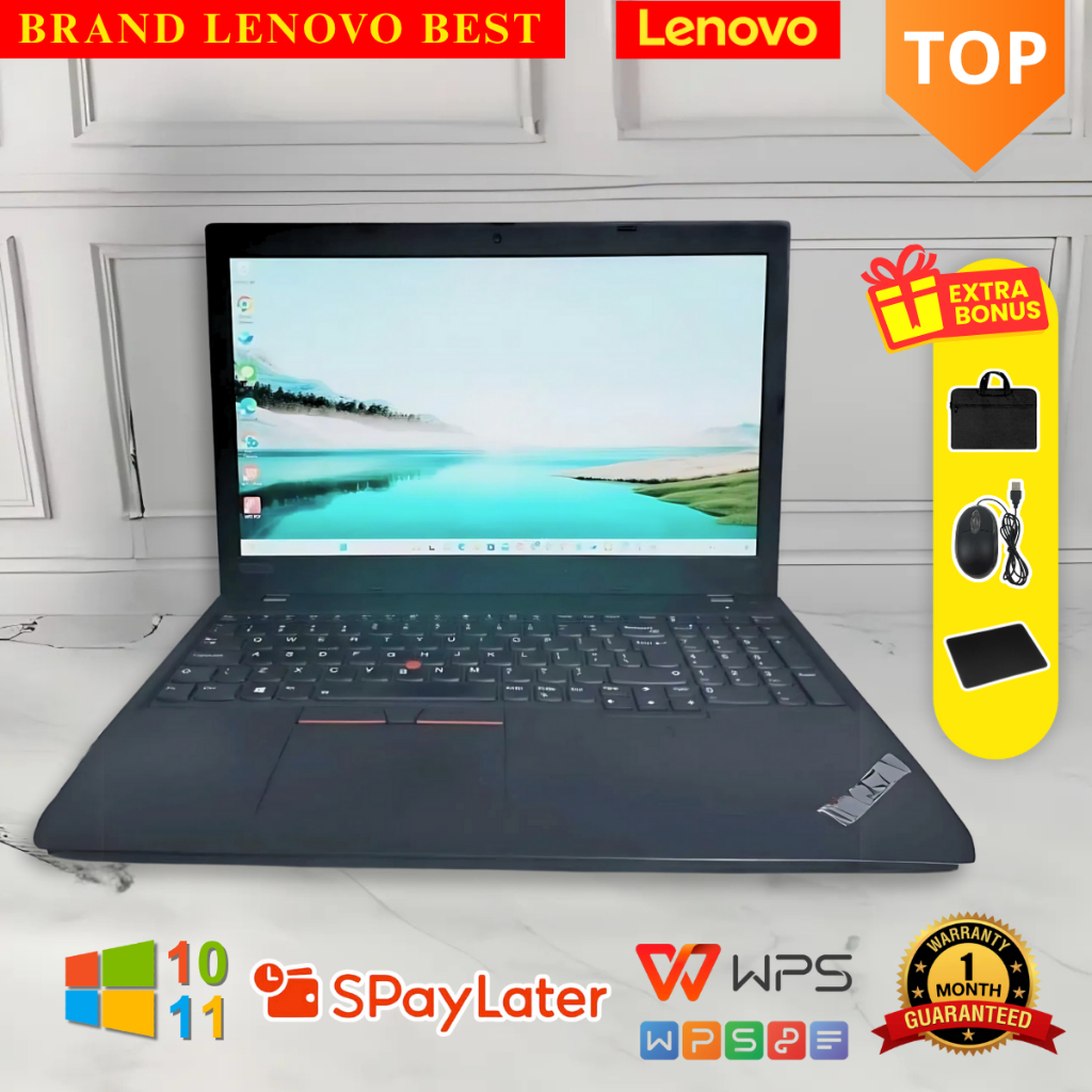Laptop Lenovo Thinkpad T530 T550 T560 L560 L570 L580  L590 E560 Core i3 i5 i7 Gen 7  Layar 15.6 Inch