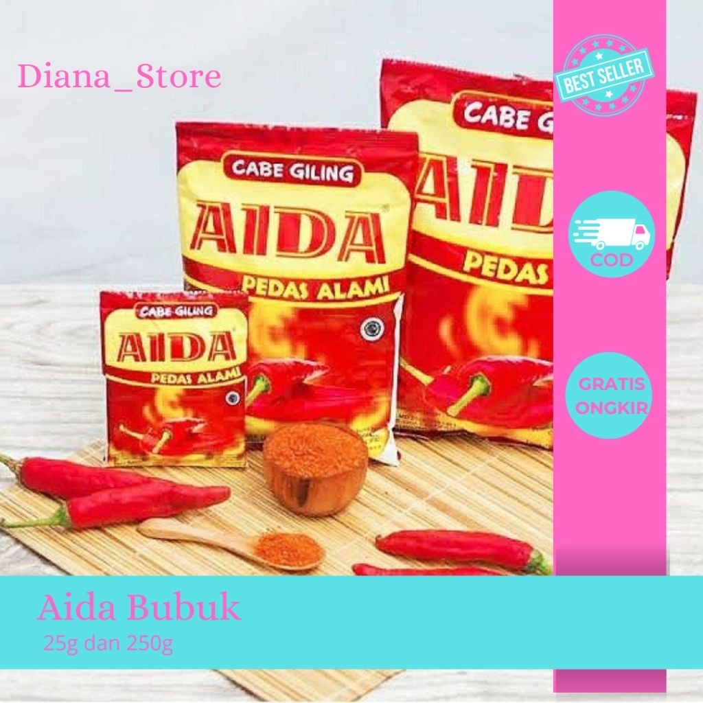 

Aida Bubuk Cabe Giling - Pedas Alami