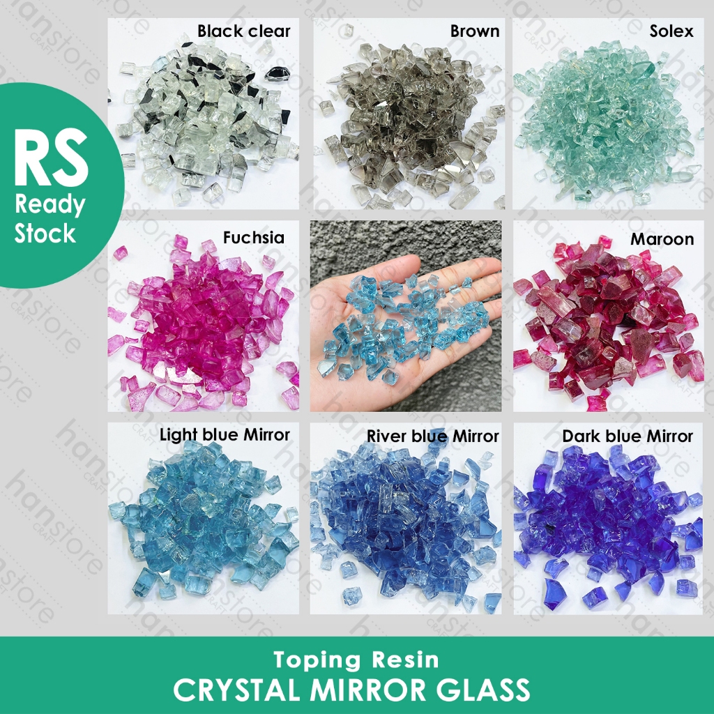 

RS 5-12 mm 20 gr / 50 gr Crystal Mirror Glass Chips / Kerajinan / Resin / Bahan Resin / Pecahan Batu / Resin art / Dekorasi