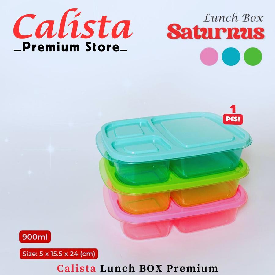 Tempat Bekal Lunch Box Calista Premium Saturnus Merkurius Tempat Bekal Piknik Set Peralatan Makan