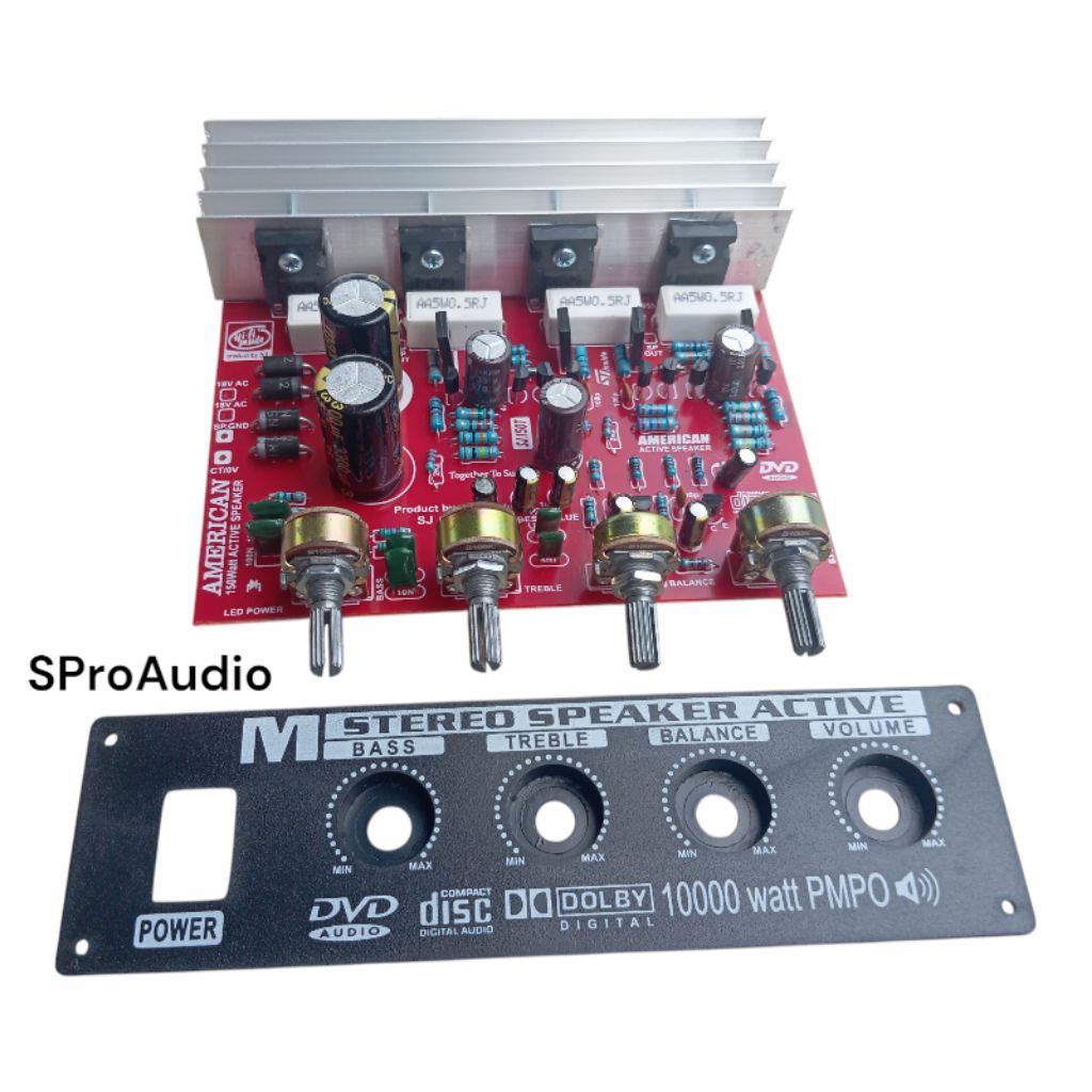 Kit Power Amplifier Speker Aktif 150 Watt Stereo