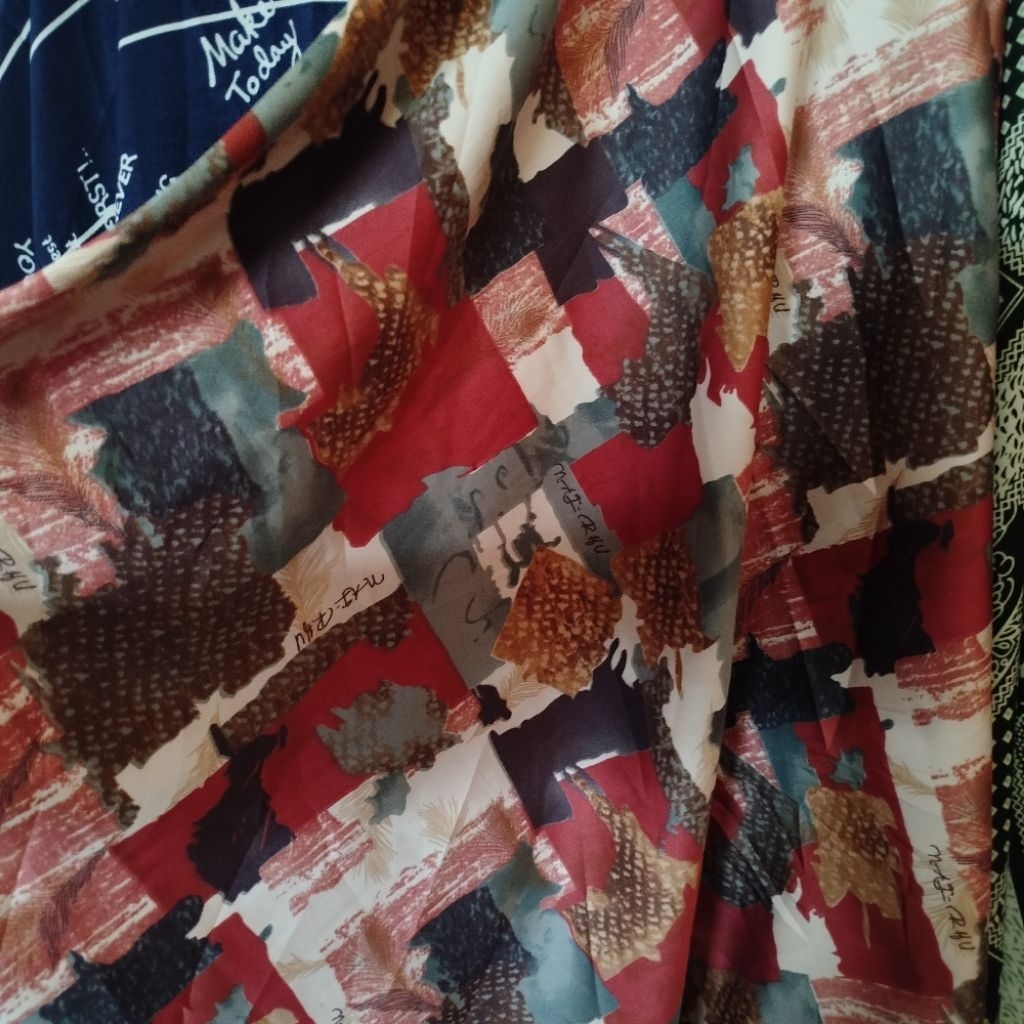 Bahan Satin Motif - Kain Saten Silk - Bahan Satin Silk Motif - Kain Kebaya - Kain Meteran - Bahan Sa