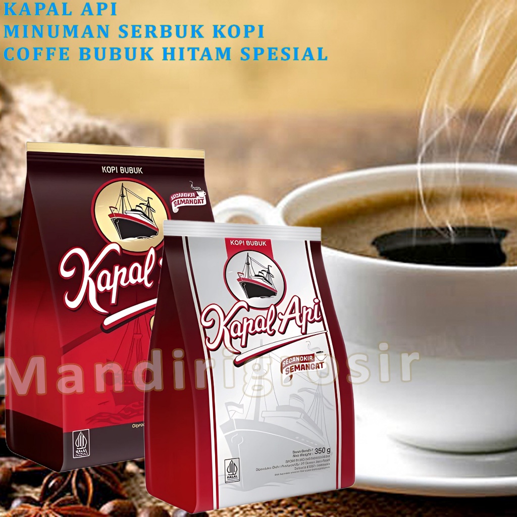 

Minuman Bubuk Kopi Instan * Kopi Kapal Api * Coffee Bubuk Tanpa Gula * 350gr