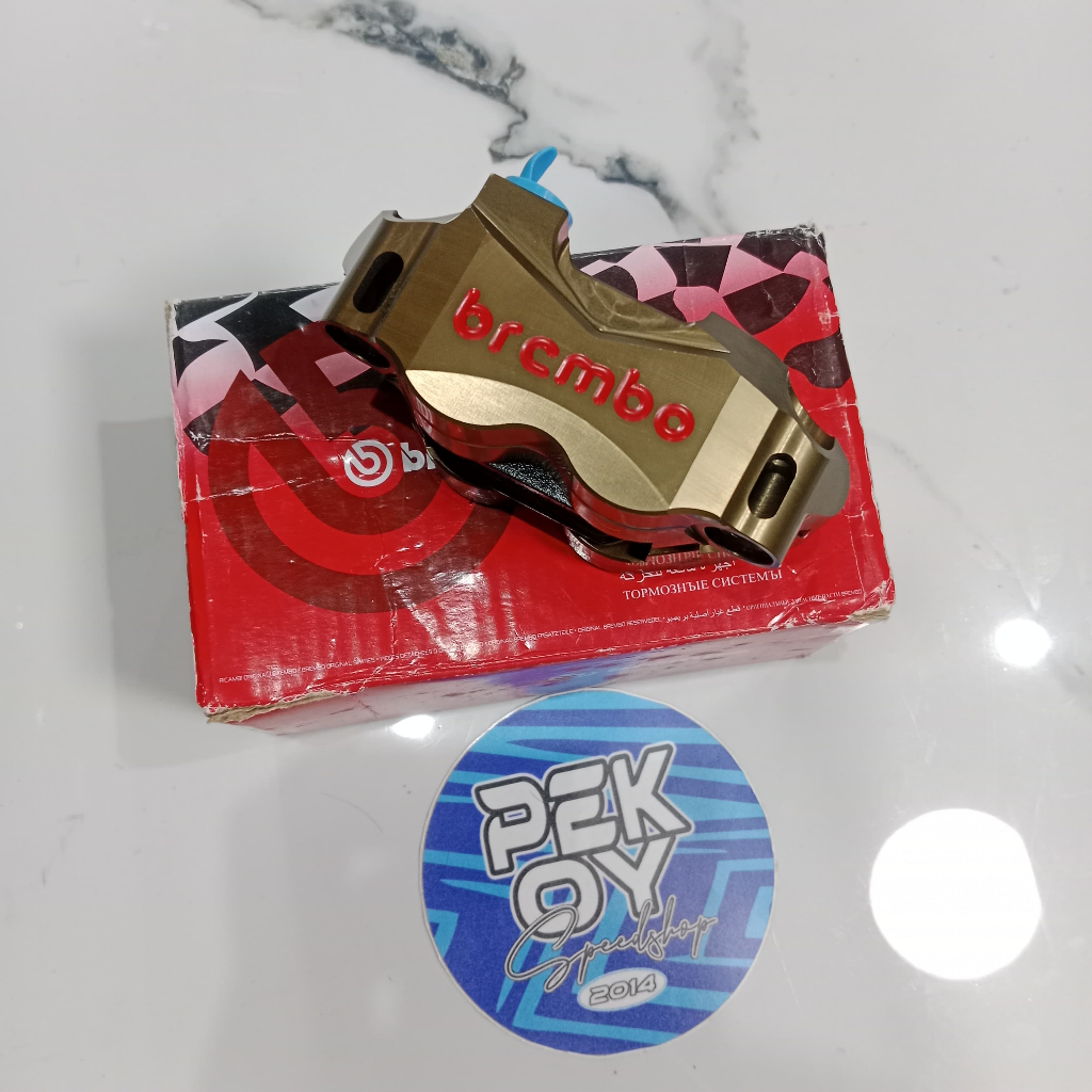 kaliper brembo 4 piston pot dan breket kaliper 4 piston pot wave 125/100 original thailand