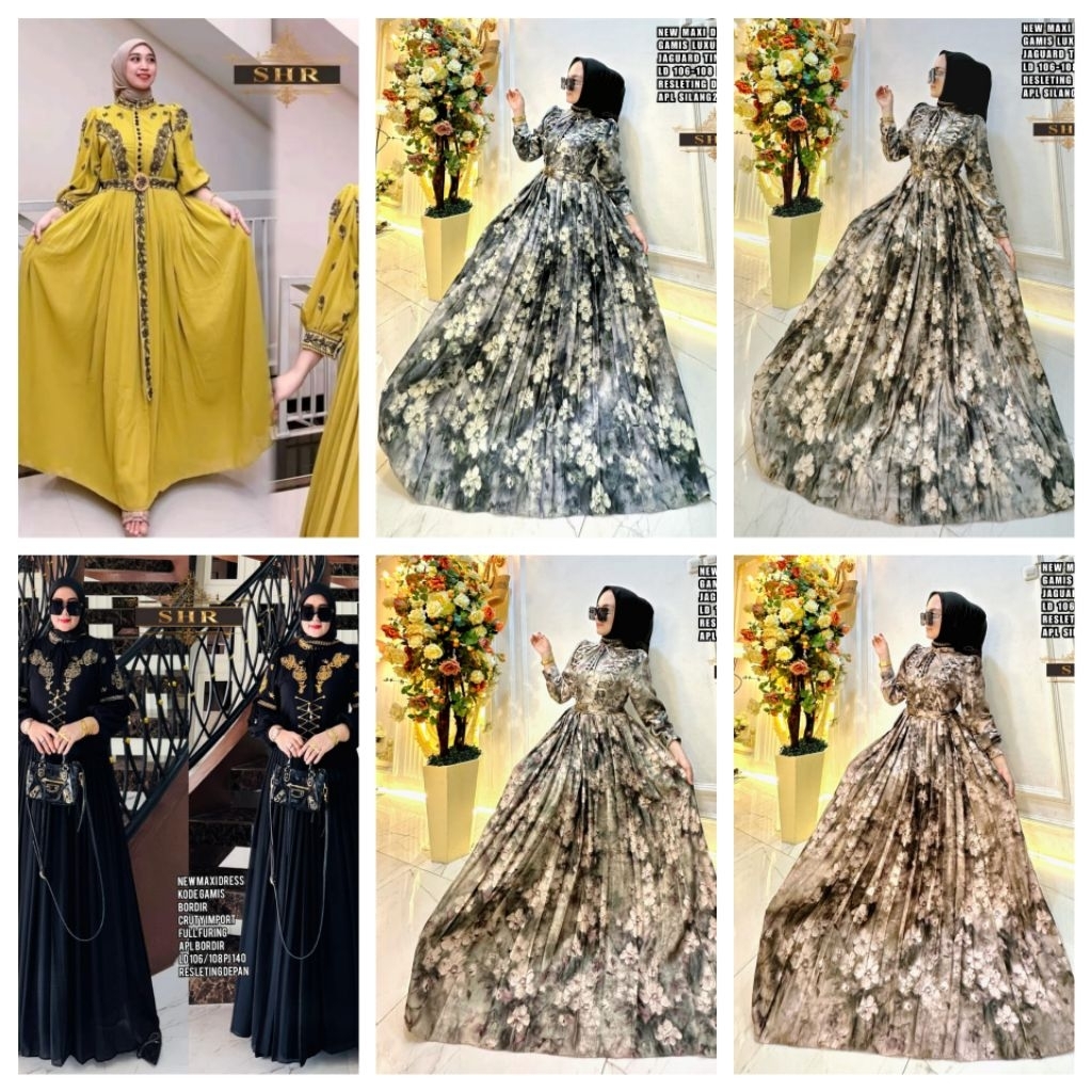 READYNEW ORY SHRRINDUDRESS BUNGA MAROON&FANTA-MAXYDRESS RAJUT BUNGA SCUBA MANIS+MAXY RAJUT TILE BORD