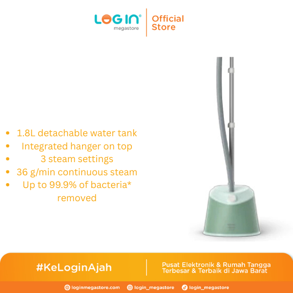 PHILIPS GARMENT STEAMER IRON STE1010/75 GREEN