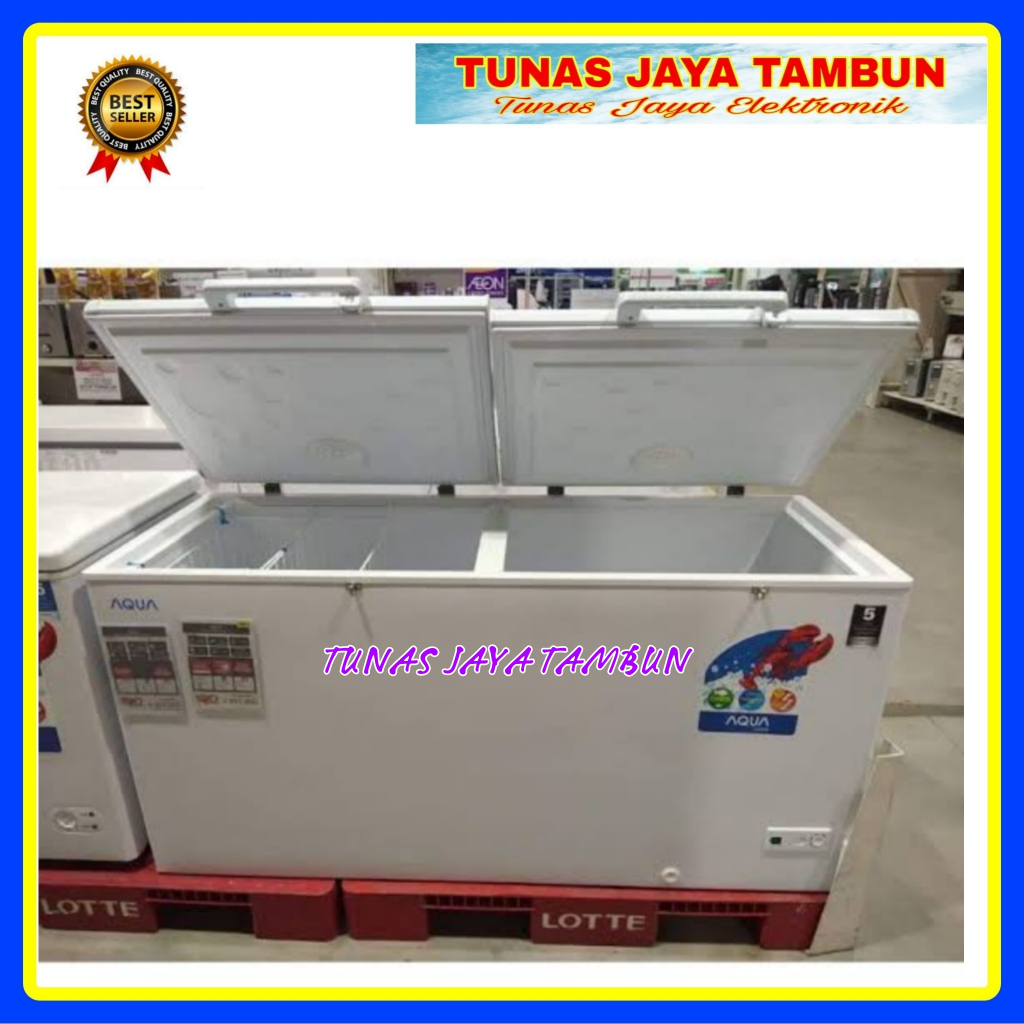 AQUA CHEST FREEZER AQF550EC / BOX FREEZER AQUA 519 LITER AQF-550EC  / CHEST FREEZER AQUA AQF 550 EC