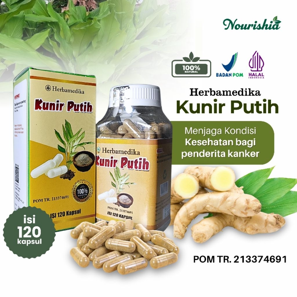 

Kunir Putih Herbamedika 120 kapsul BPOM Herbal obat maag, kanker dan nyeri lambung