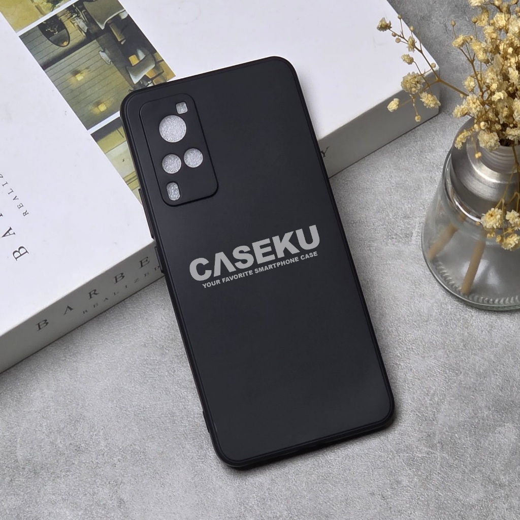 Case Vivo X60 Case Softcase Candy Macaron Square Black Polos Case Vivo X60