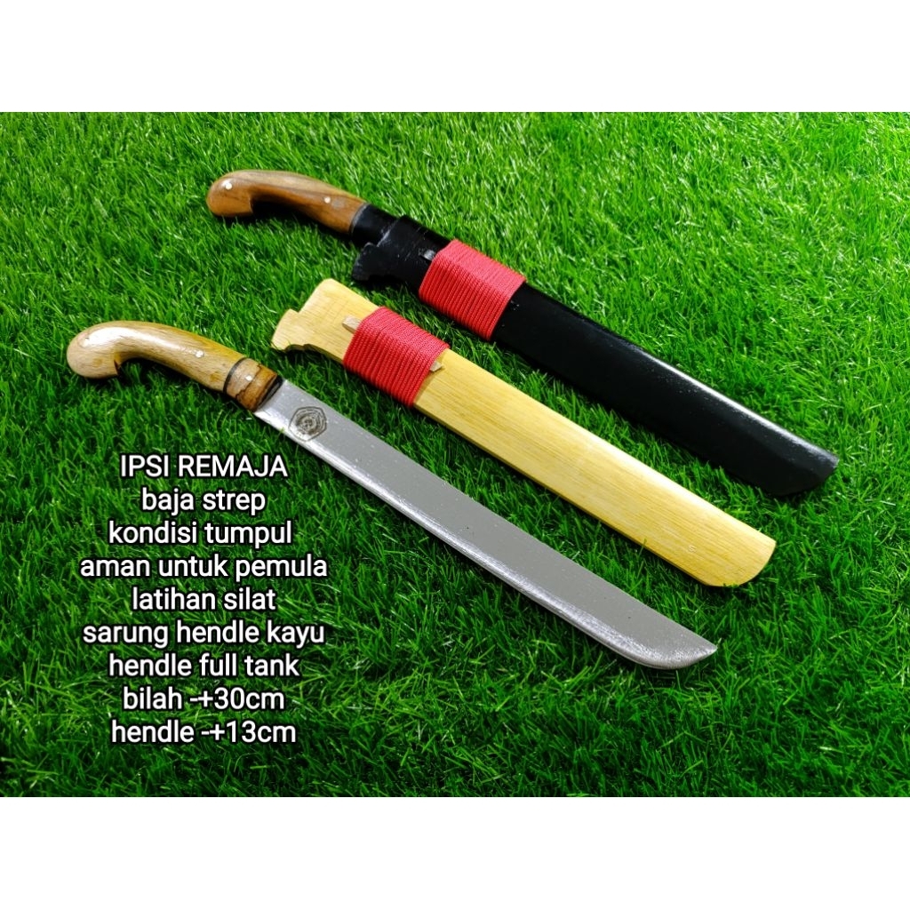 Golok tumpul ipsi untuk latihan silat remaja dan anak ipsi pemula