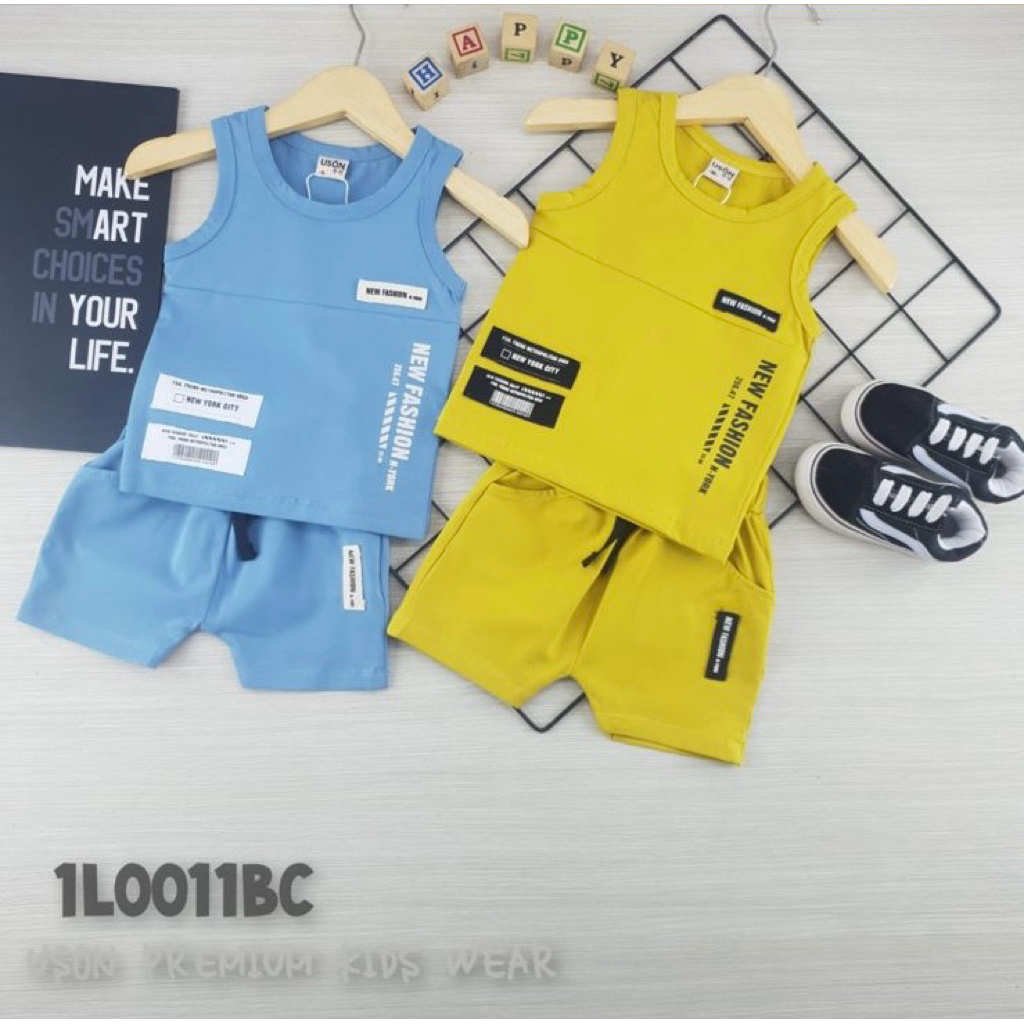 setelan anak cowok USON Lekbong 0011 kaos size 110