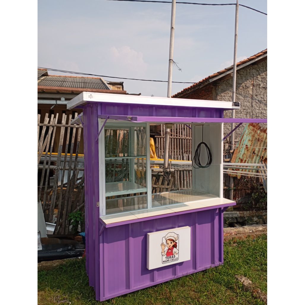 grobak semi booth kontainer ukuran 150x60x200 FREE ONGKIR BARANG (jadeta dan bekasi kota)