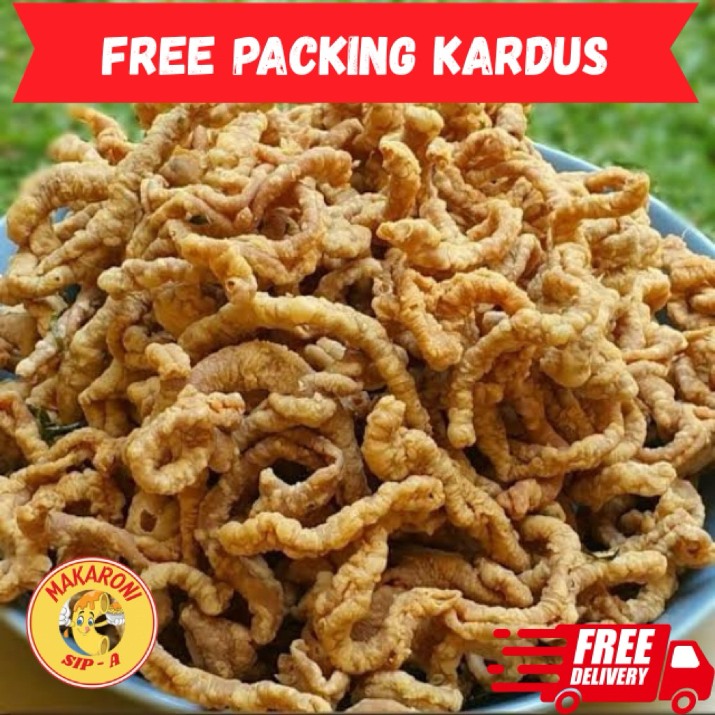 

Keripik Usus Ayam Crispy 1kg + [Free Packing Kardus] Original Gurih Renyah