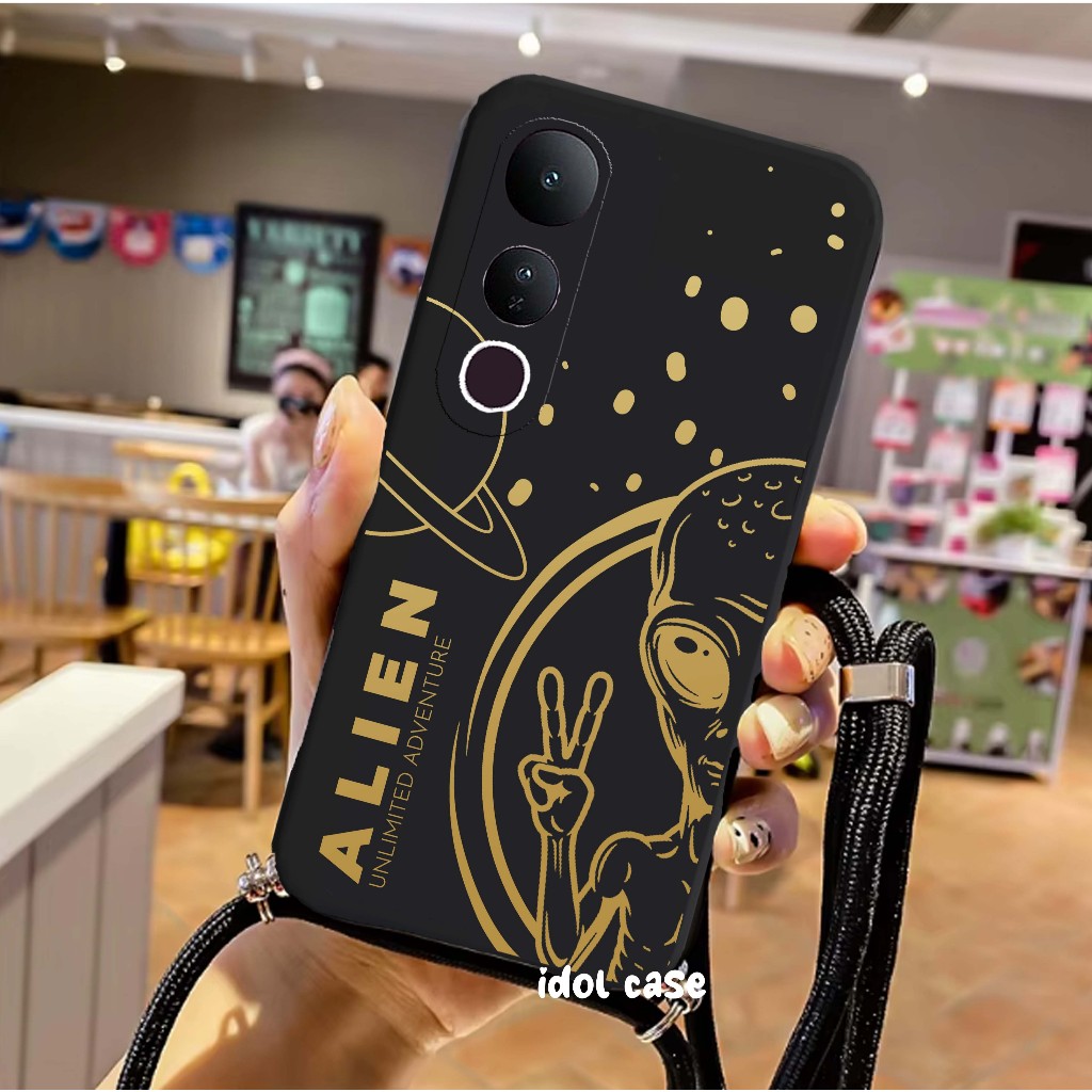 (UV11) Case Handphone + Tali Vivo V50 LITE - Casing Handphone Vivo V50 LITE - Softcase Vivo V50 LITE