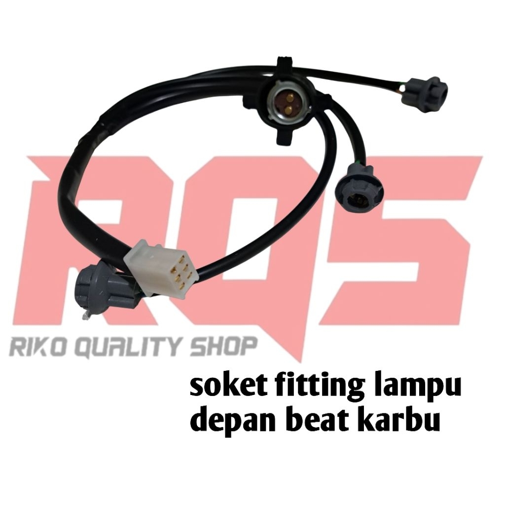 SOKET FITTING LAMPU DEPAN BEAT KARBU ASSY