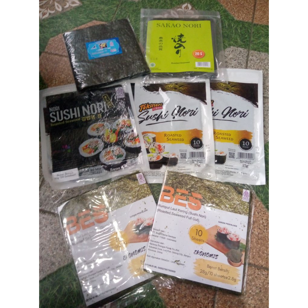 

MURAH Nori sushi isi 20 Lembar Halal Java Sakao seaweed rumput laut kulit sushi bungkus kimbab bento Halal murah sale