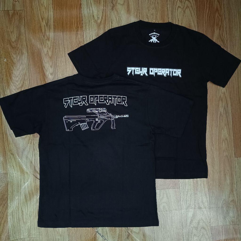 Baju Kaos Tactical Steyr Operator Katun Combed 24s Premium