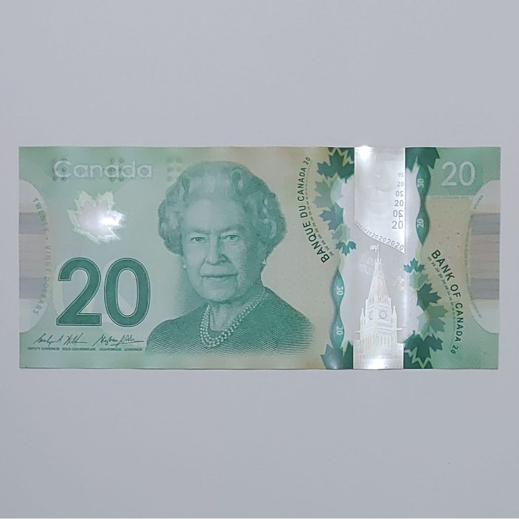 Dolar Canada Uang Asing Pecahan 20 Dolar Polymer