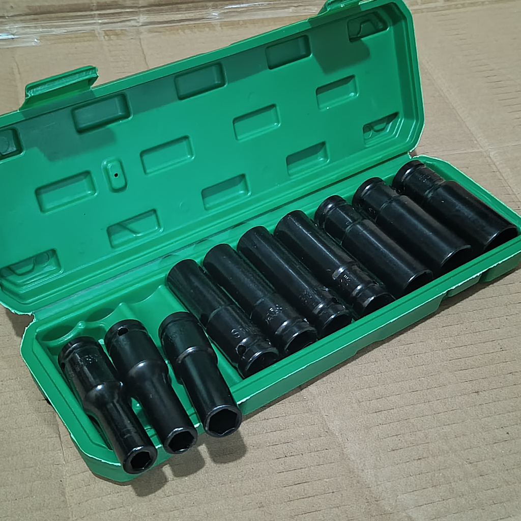 Mata shock impact panjang 10 pcs 8 sampai 24mm CR-V / Mata kunci shock / kunci shock set