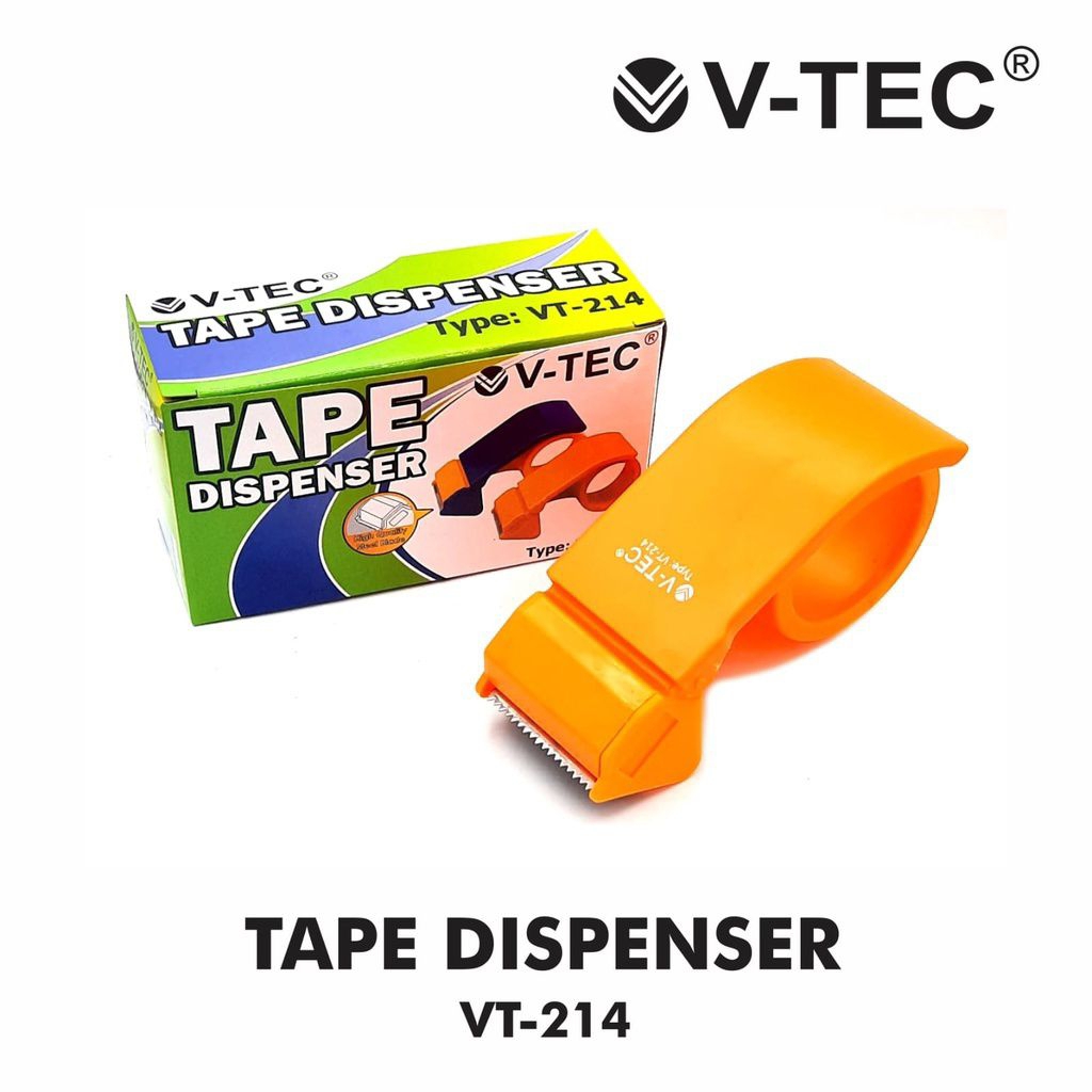 

Tape Dispenser/ Pemotong Lakban 2inch merk V-TEC VT-214 Plastik