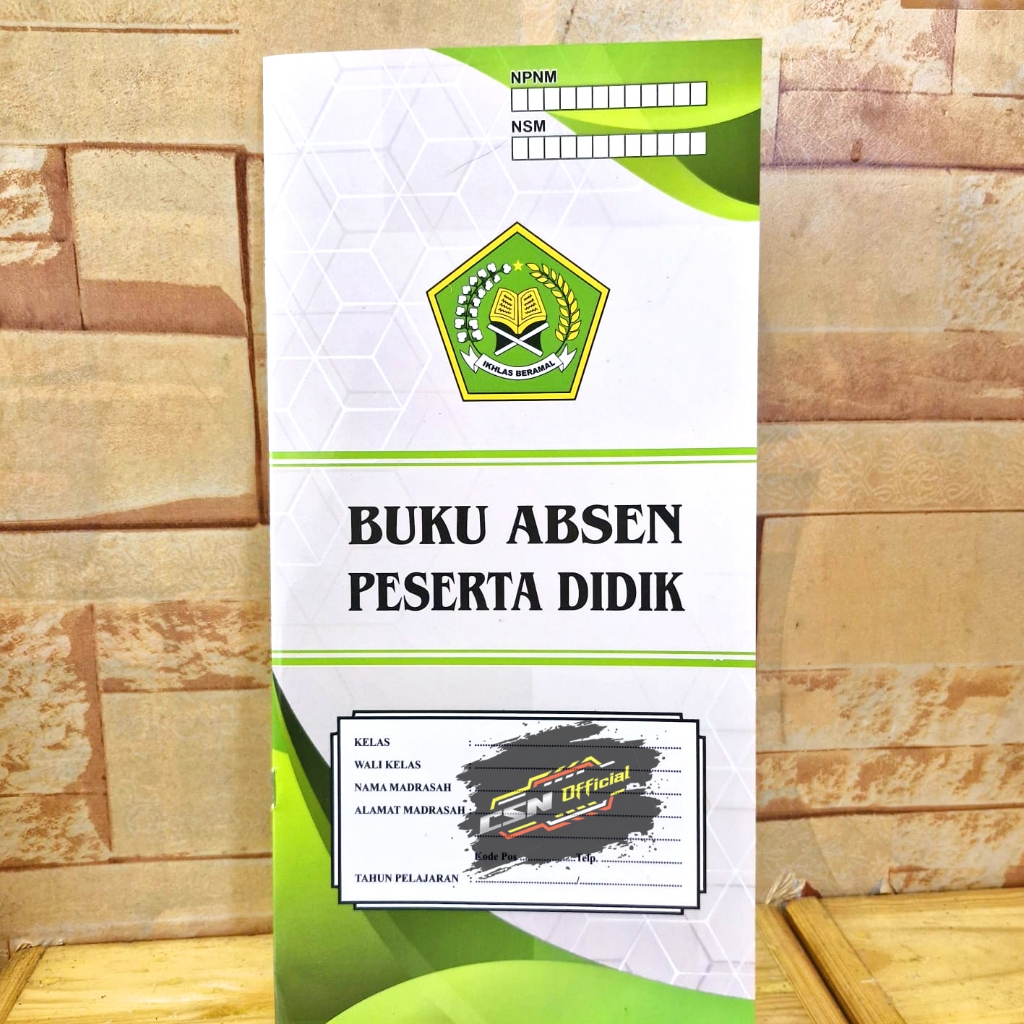 

BUKU ABSENSI PESERTA DIDIK JENJANG MADRASAH (UMUM)