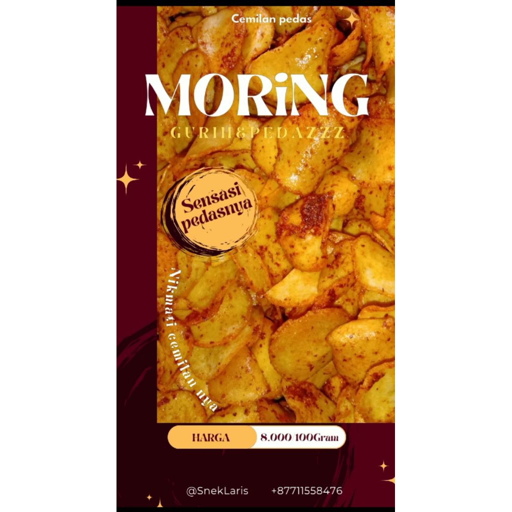 

MORING PEDAS/ORIGINAL 100Gram/CemilanPEDAS/Oleh-oleh garut/SnackPEDAS
