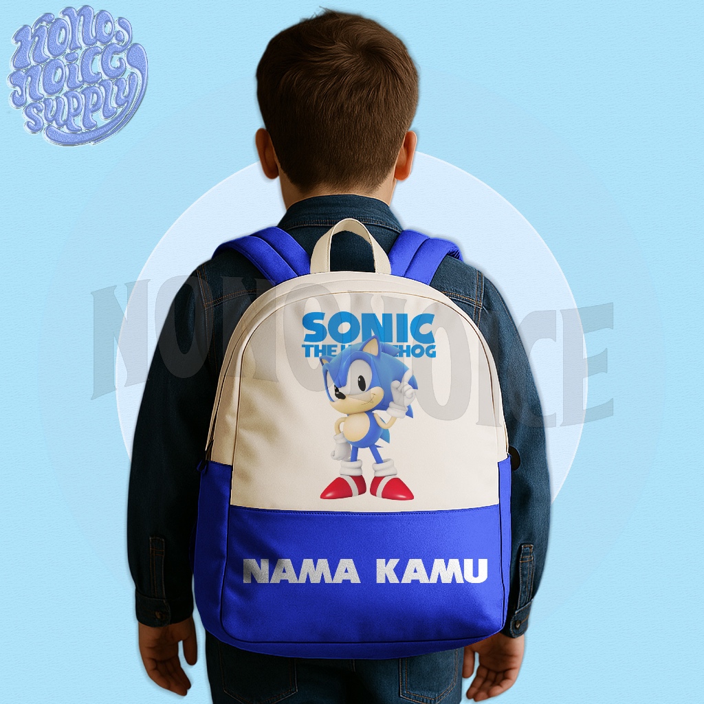 Tas Anak Sonic The Hedgehog Gratis Nama / Tas Ransel Sekolah Anak Sonic Hedgehog Free Name