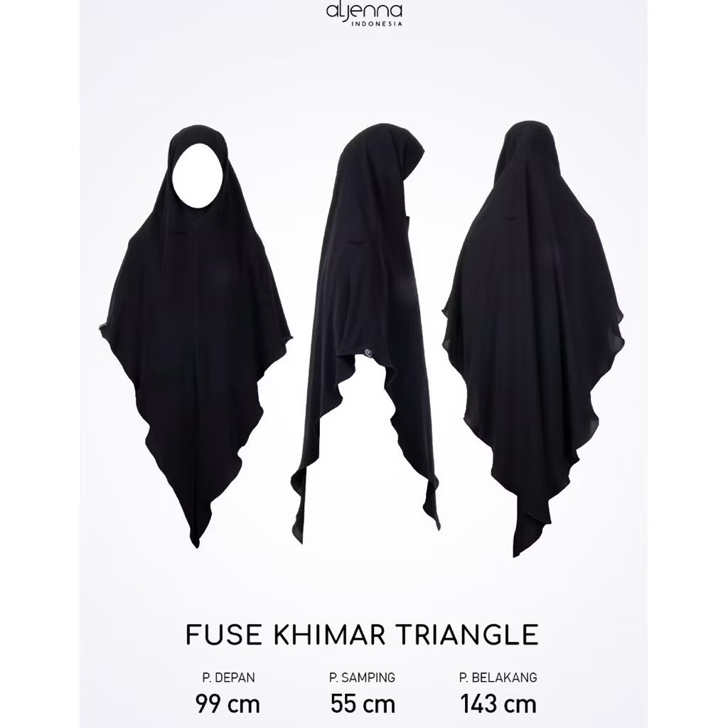 NWT FUSE KHIMAR TRIANGLE ALJENNA JETBLACK PREMIUM