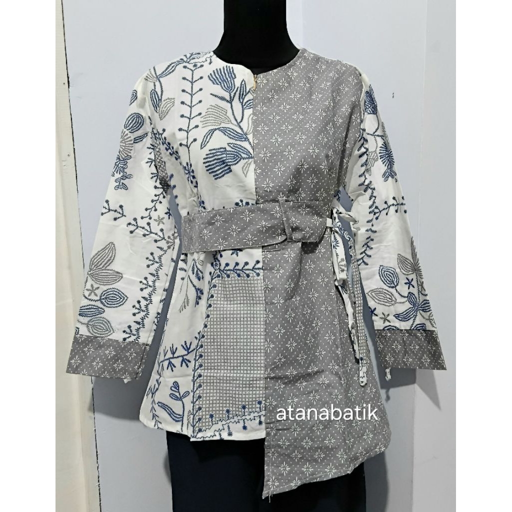 Blus Batik model tali samping