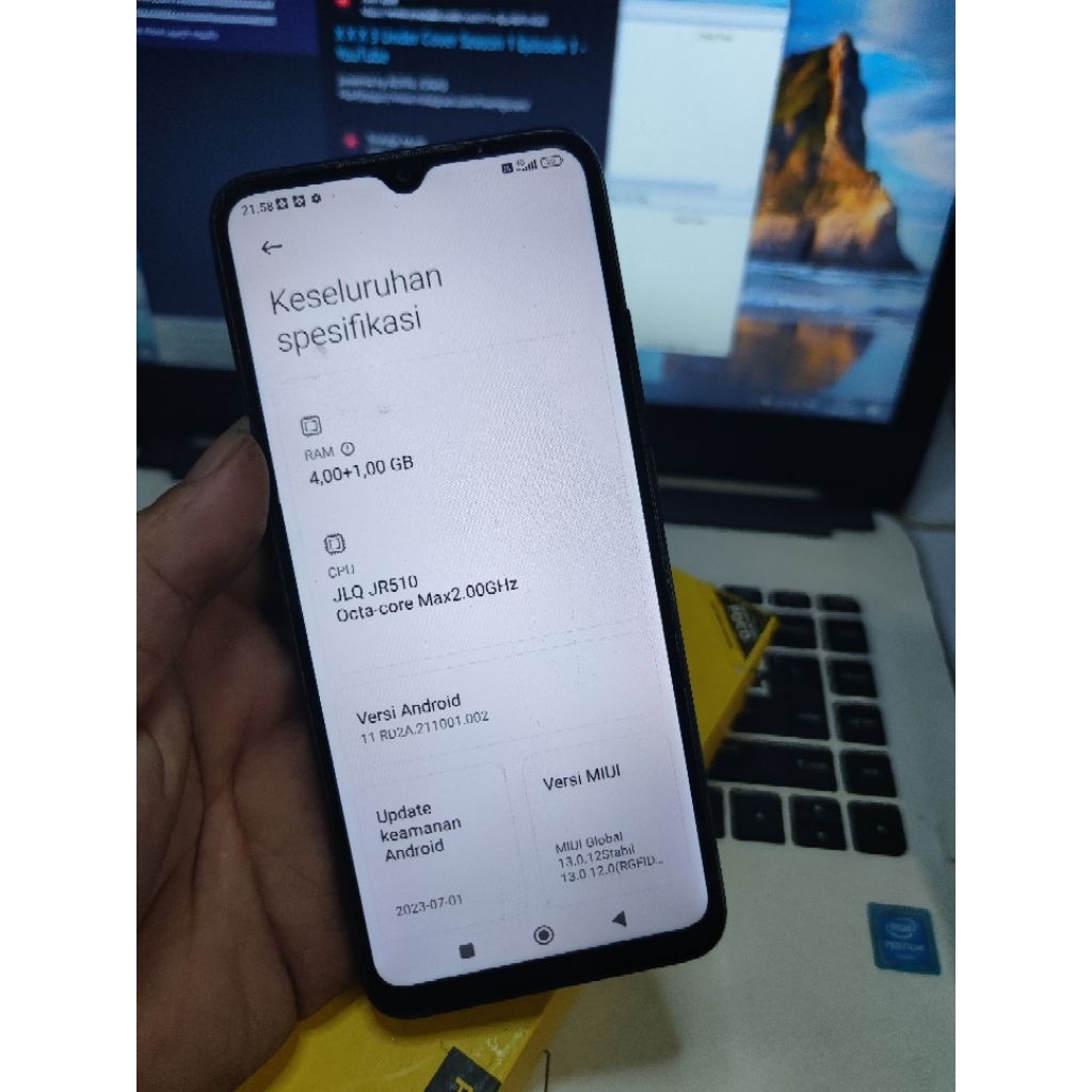 Poco c40 ram 4+1/64 hp dus tanpa casan