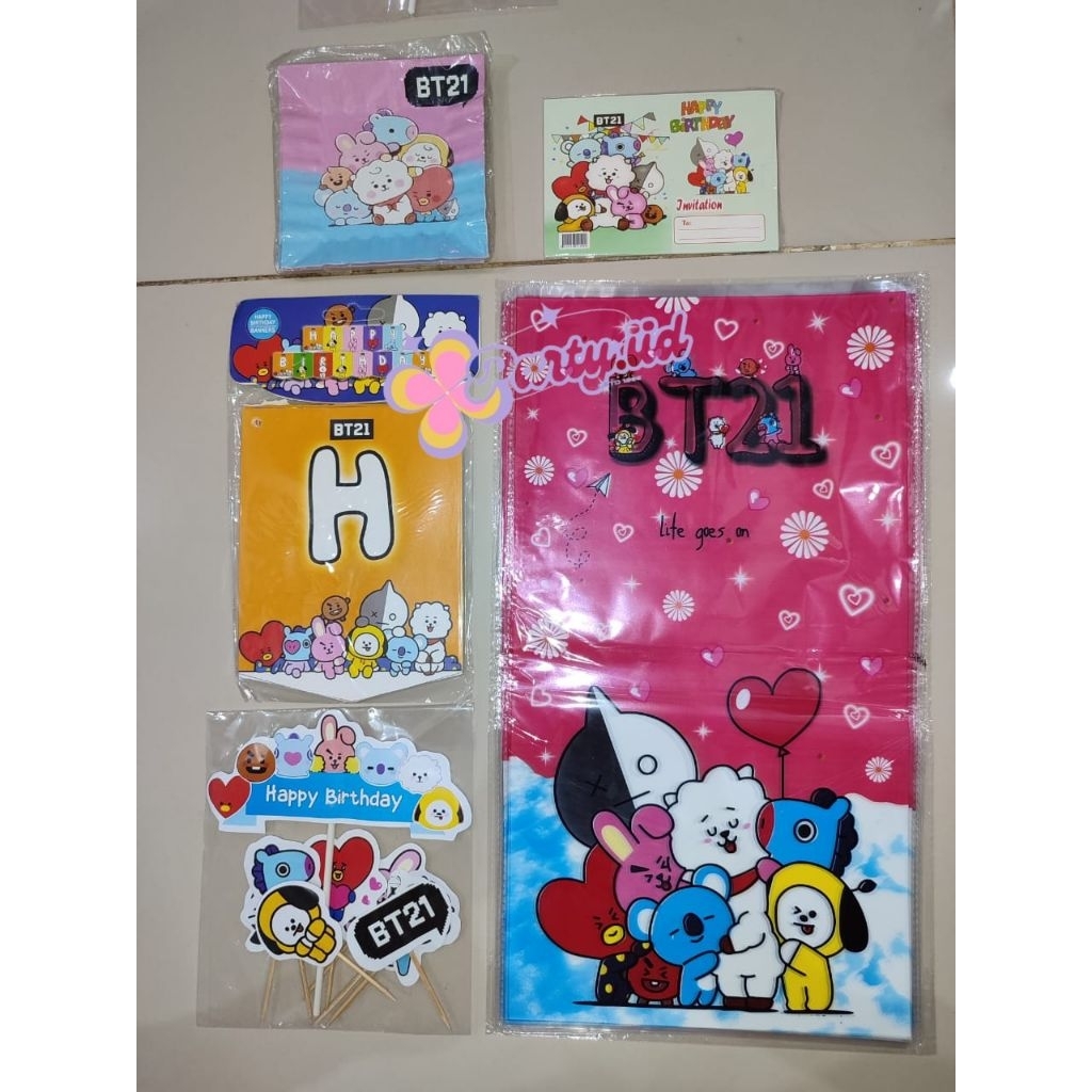 Paket Ulang Tahun Karakter BT21 / Paket HBD karakter BT21