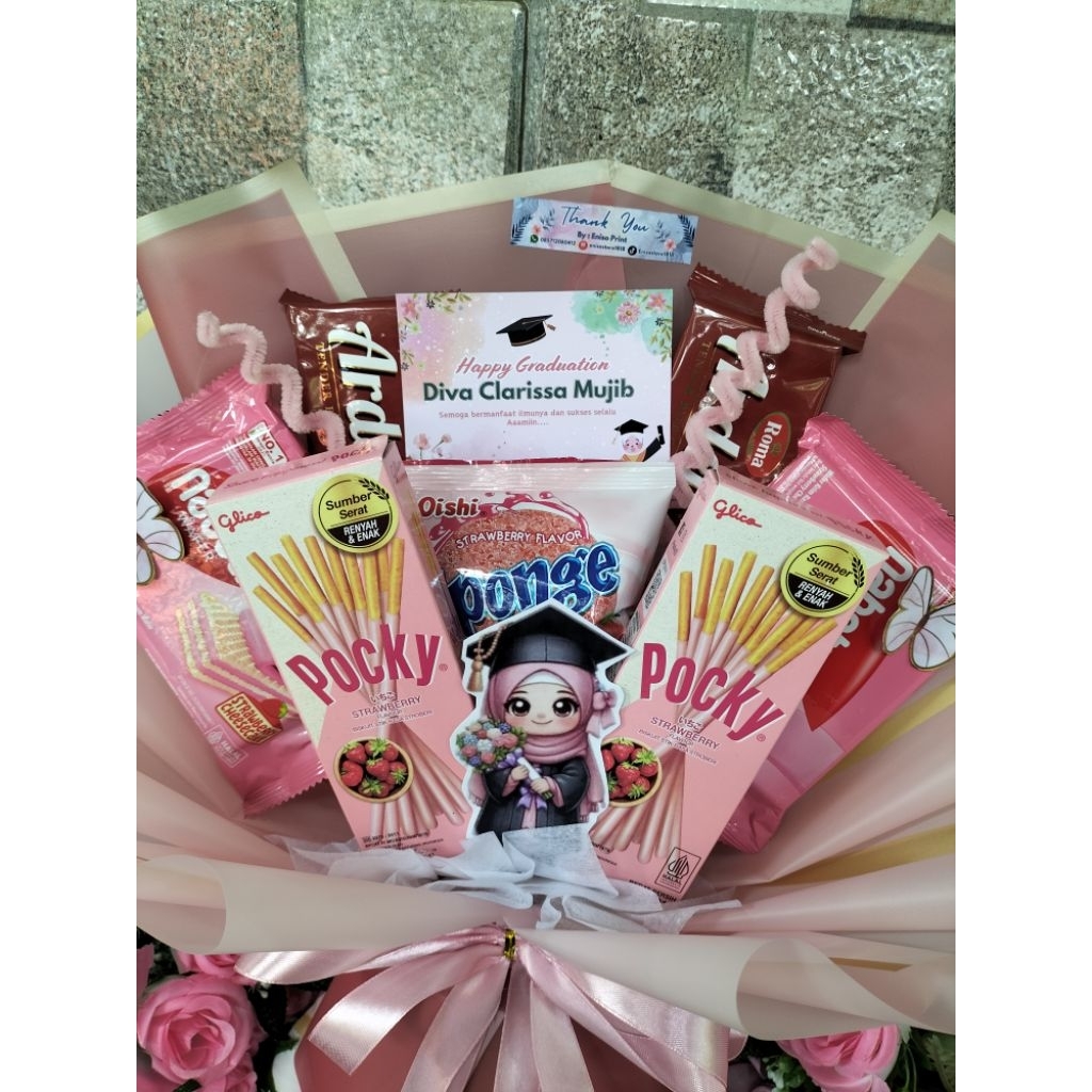 

Buket Snack Pinky || Serba Pink Cute