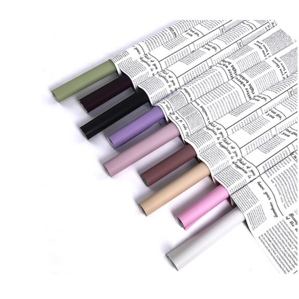 

ellophane News Paper Bicolor / Wrapping Paper Buket Bunga Kertas Tissue / Wrapping Bunga Buket Koran / Buket Bunga Koran