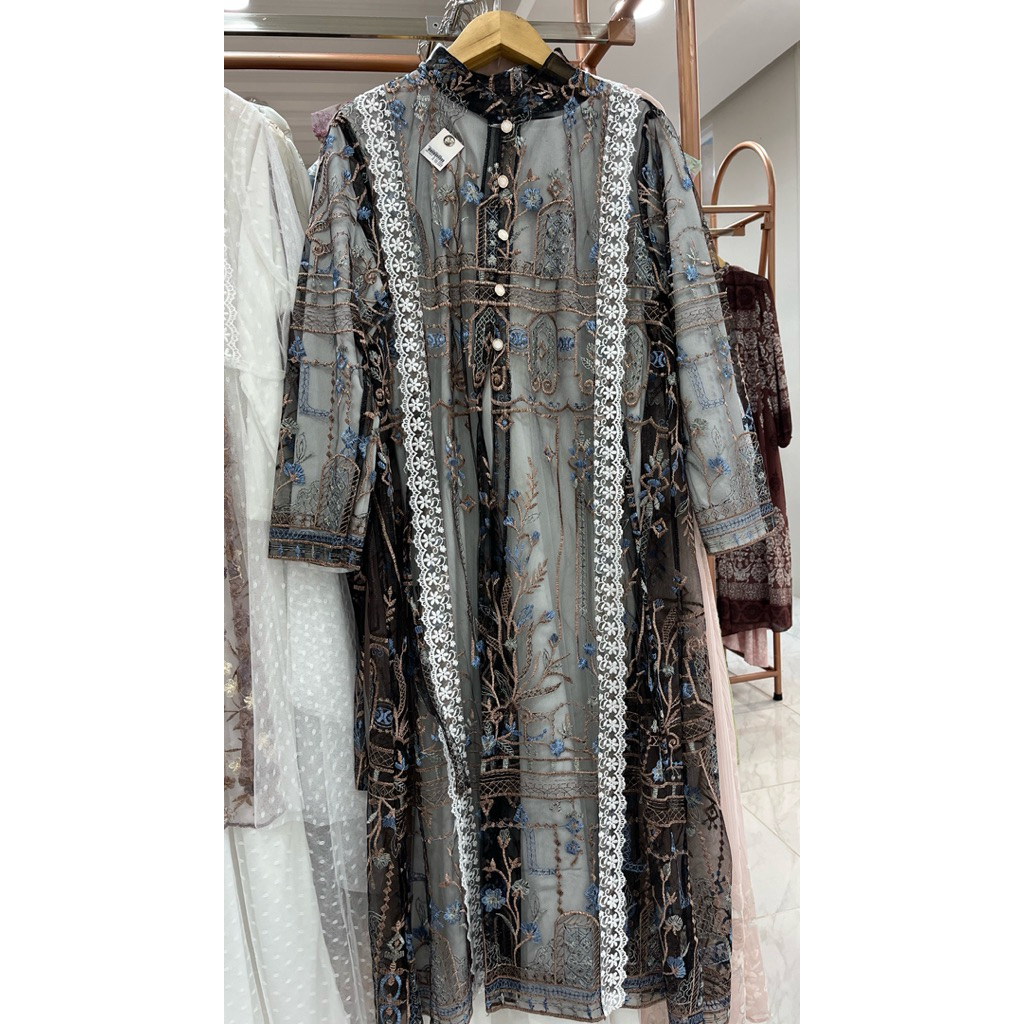 ABAYA BRUKAT / ABAYA HITAM / GAMIS WANITA / BAHAN PREMIUM