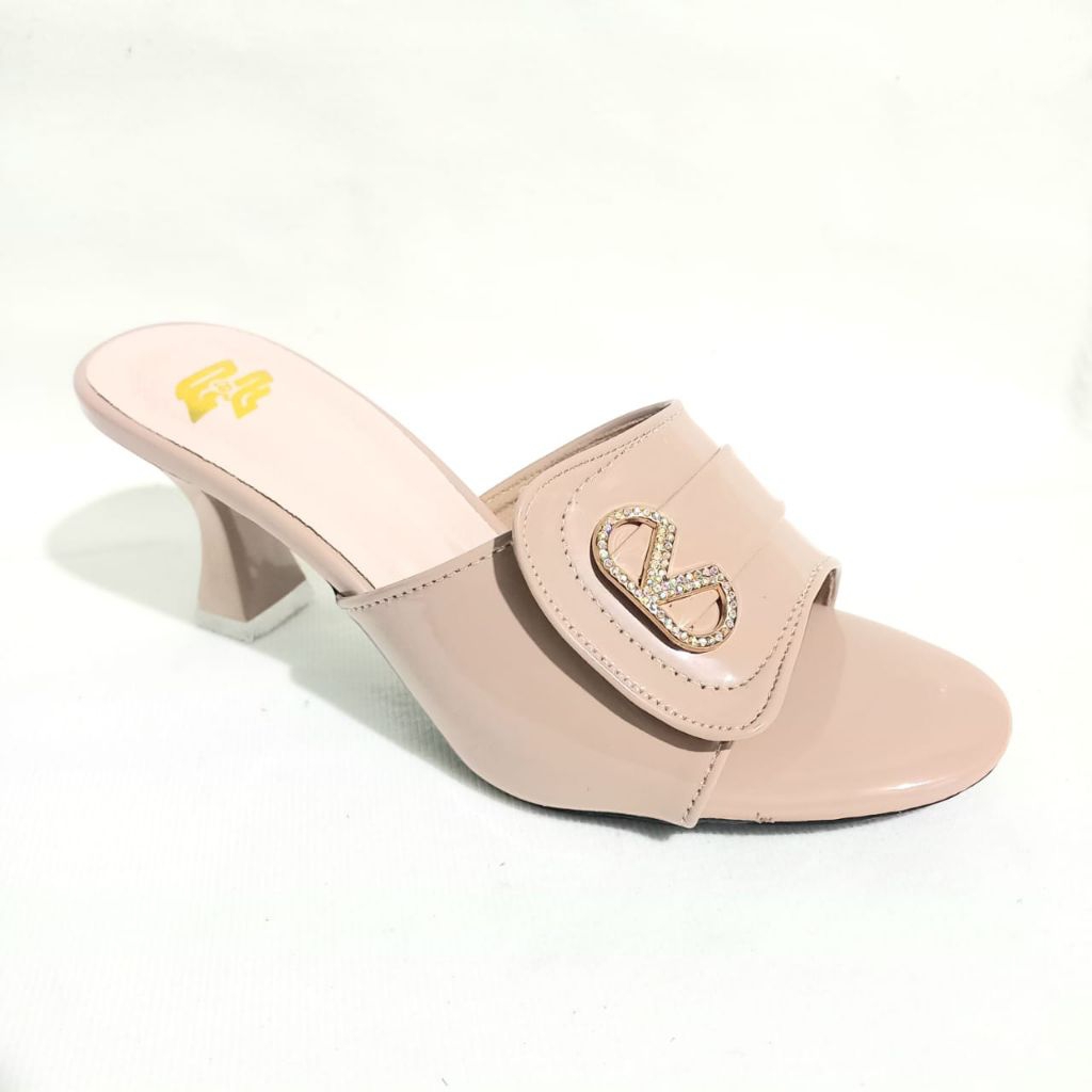 F&F 770- Sandal Heels Wanita Sandal Pesta Terbaru Hak 7cm