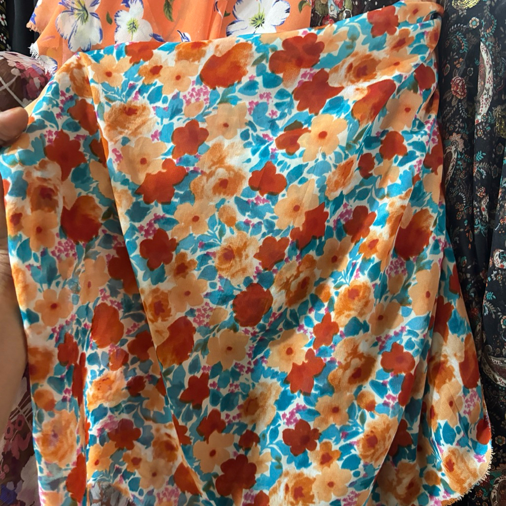 kain Ceruty Babydol Premium motif - kain ceruti premium motif - kain ceruti Bangkok - kain bahan pre