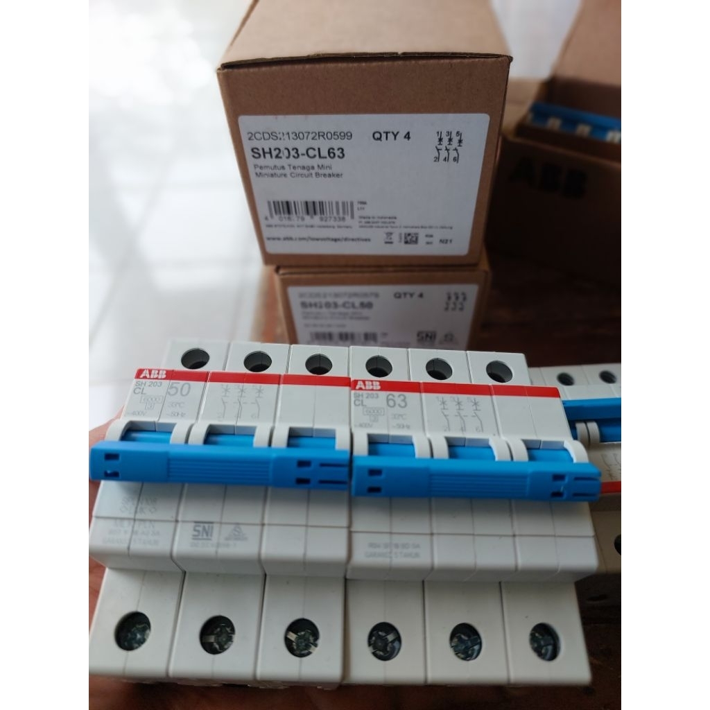 MCB ABB CL 10A 16A 20A 25A 35A 50A 63A ASLI PLN 100% ORI