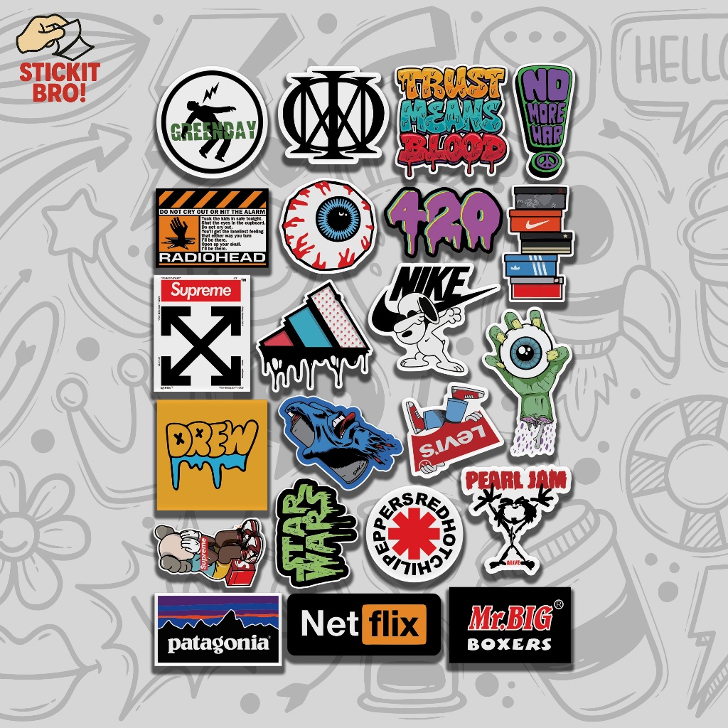 

Sticker Pack HYPE BEAST VOL 03 Aesthetic Vynil Anti Air Potongan KissCut Tumblr Helm Laptop FULL COLOUR