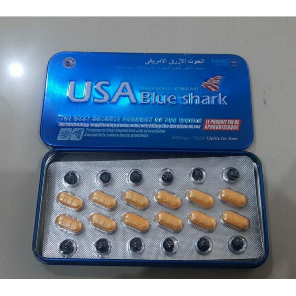 Usa Blue Shark Obat Herbal Pria Asli Ampuh Original COD (PRIVASI)