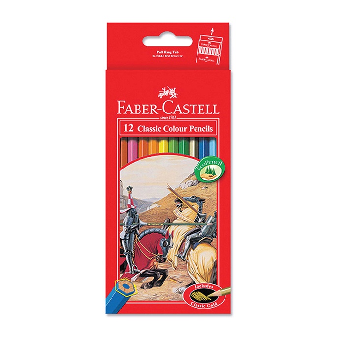 

KODE R72L PENSIL WARNA FABER CASTELL CLASSIC COLOUR PENCIL 12 WARNA PANJANG