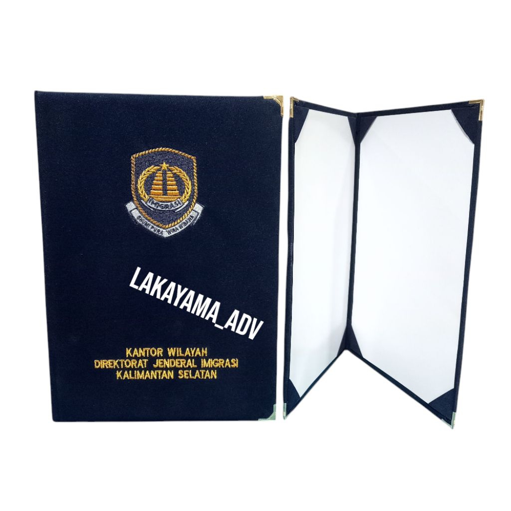 

TERBARU!!!!! map beludru logo IMIGRASI TERBARU proses bordir komputer benang emas