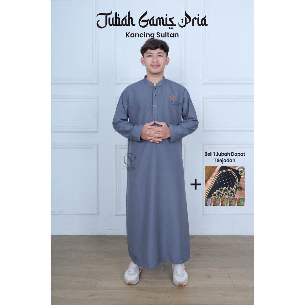 new arrival beli 1 jubah dapat 1 sejadah  jubah gamis pria dubai laki laki dewasa remaja polos