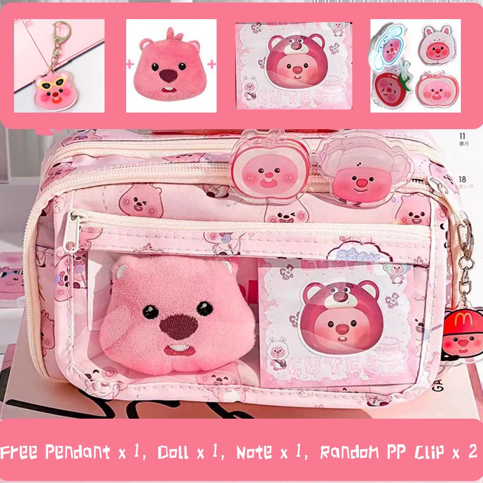 

KODE E93A Loopy Tas Pensil Tempat Alat Tulis Pasukan Sekolah Pencil case Aesthetic Tas Pena Tas Pensil Kapasitas Besar