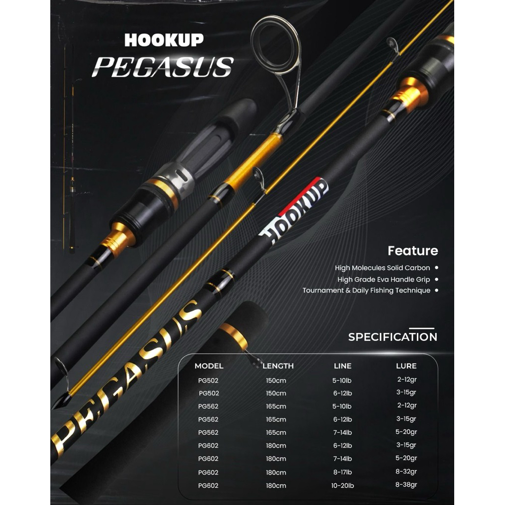 Joran Hookup Pegasus 165cm 180cm Solid Carbon