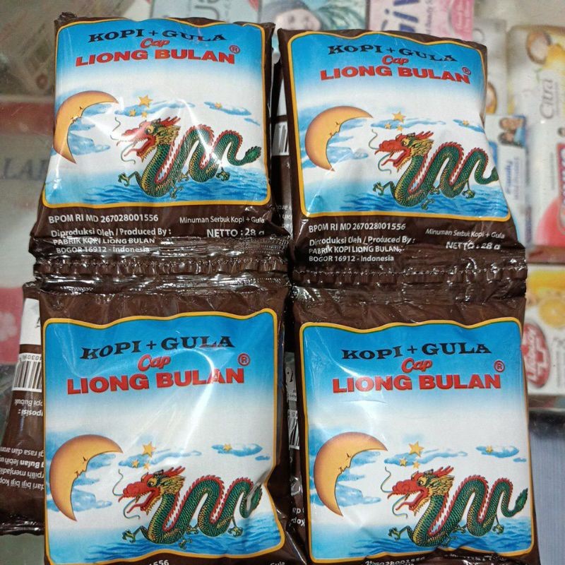 

Kopi + Gula Liong Bulan 1 Pack Isi 20 Sachet