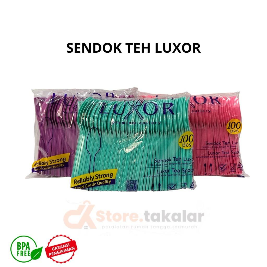 ISI 100pcs SENDOK TEH LUXOR SENDOK KECIL PLASTIK SENDOK PUDING