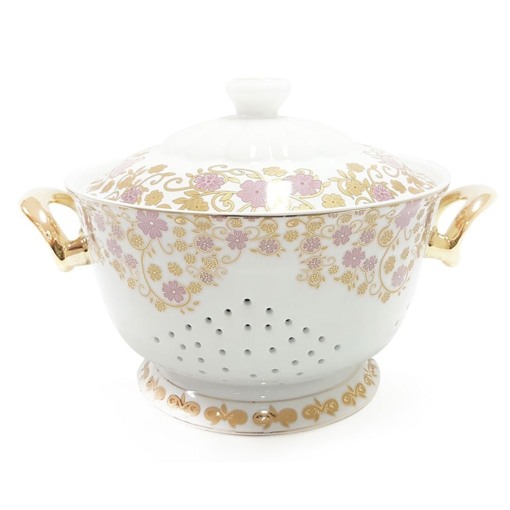 Belanga Vicenza 26 cm, Tempat Nasi Lolli M09 dengan tutup dan sendok nasi, Vicenza Rice bowl porcela