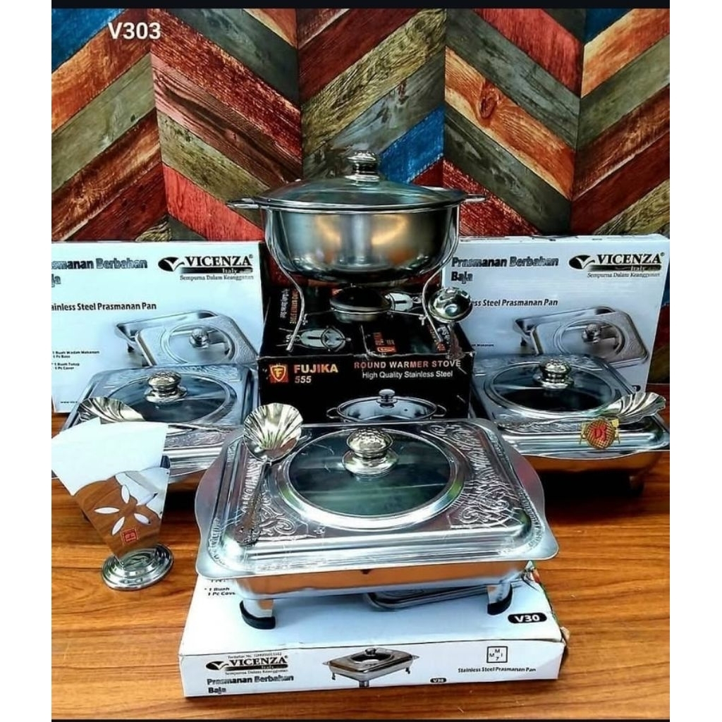 Paket Prasmanan Set Stainless Steel Vicenza V30