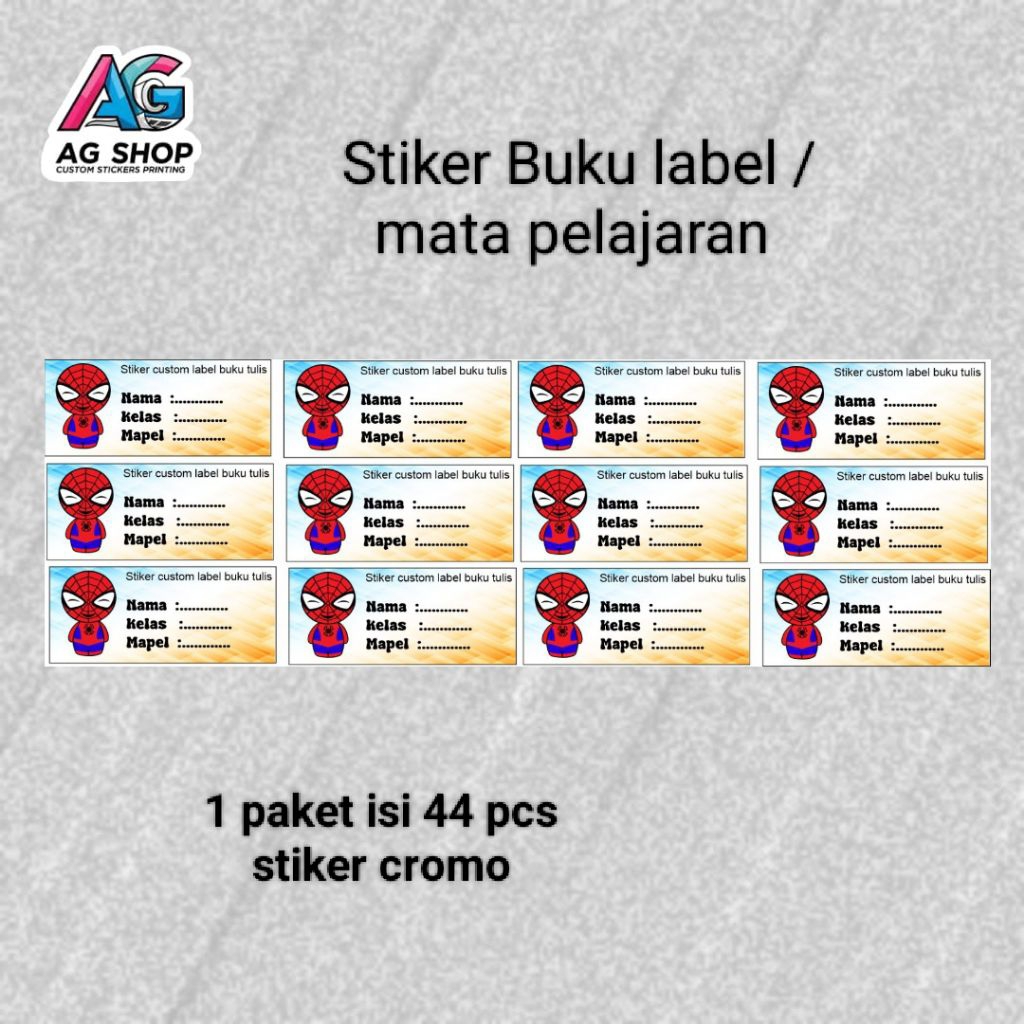 

Stiker Buku 1 paket 44pcs